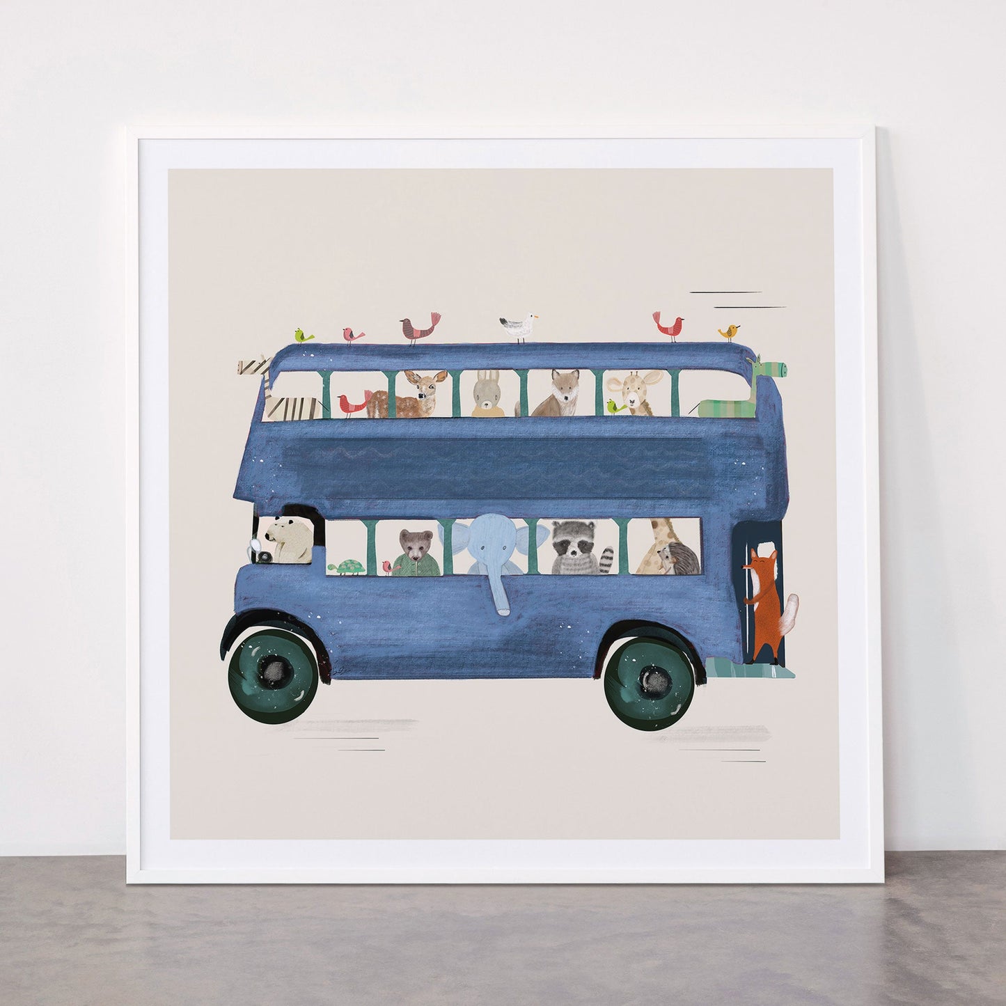 the big blue bus Framed Art Print Gallery Image 43