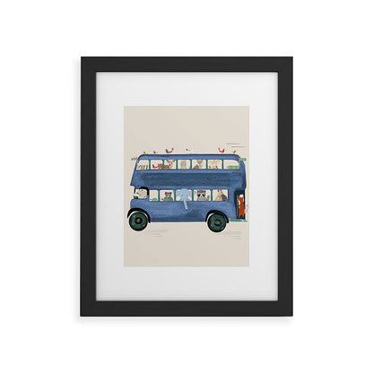 the big blue bus Framed Art Print Gallery Image 45