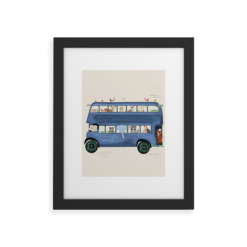 the big blue bus Framed Art Print Gallery Image 41