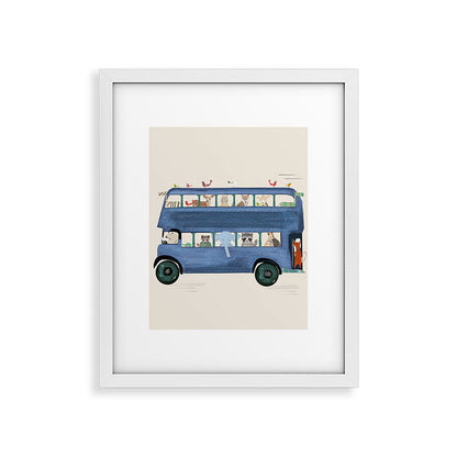 the big blue bus Framed Art Print Gallery Image 34