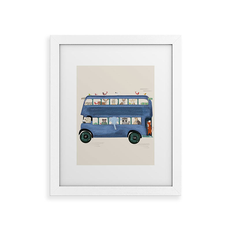 the big blue bus Framed Art Print Gallery Image 74