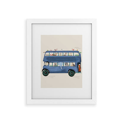 the big blue bus Framed Art Print Gallery Image 74