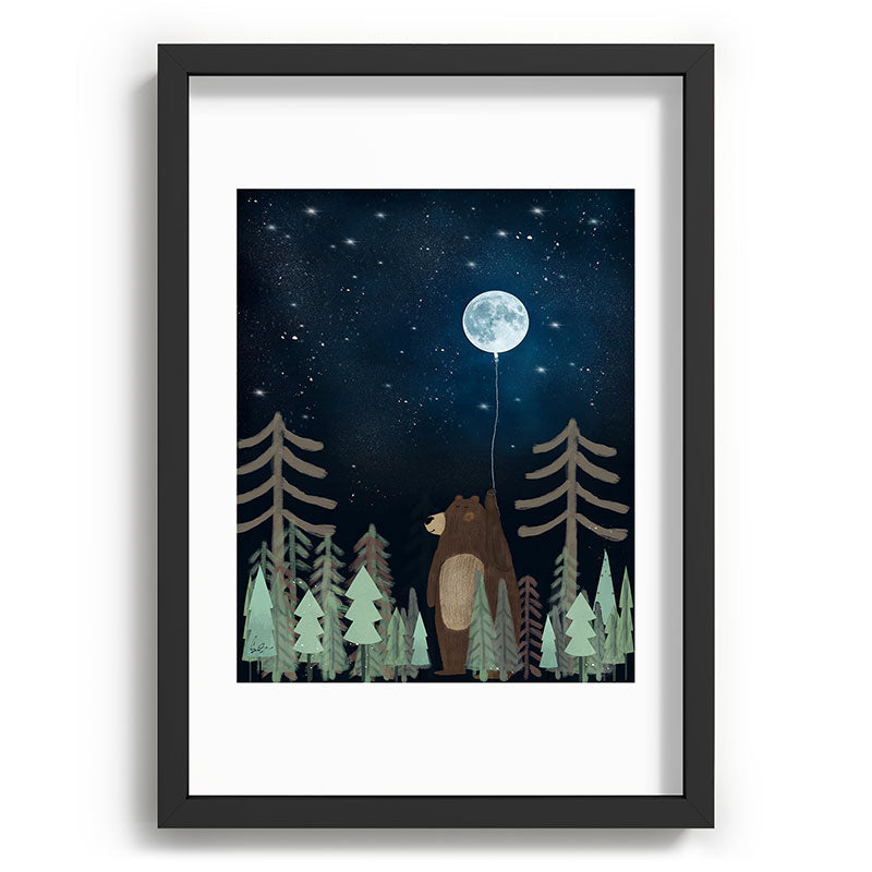 the moon balloon Framed Art Print Gallery Image 81