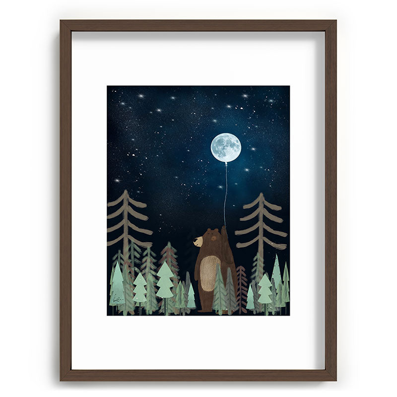 the moon balloon Framed Art Print Gallery Image 91