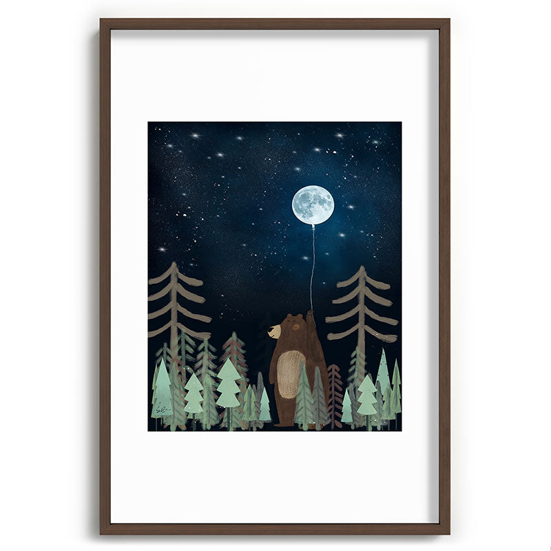 the moon balloon Framed Art Print Gallery Image 94