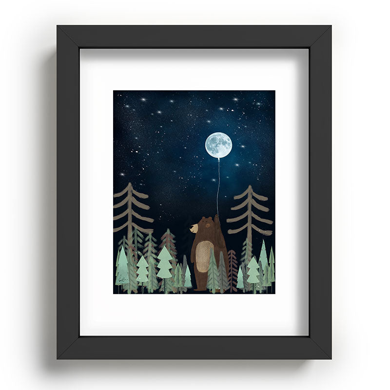 the moon balloon Framed Art Print Gallery Image 80