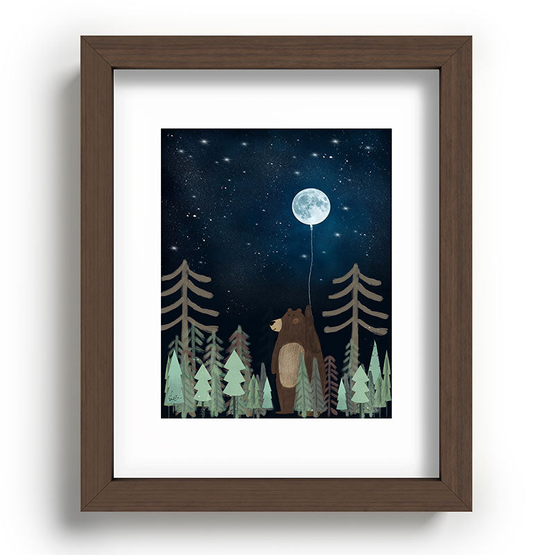 the moon balloon Framed Art Print Gallery Image 86