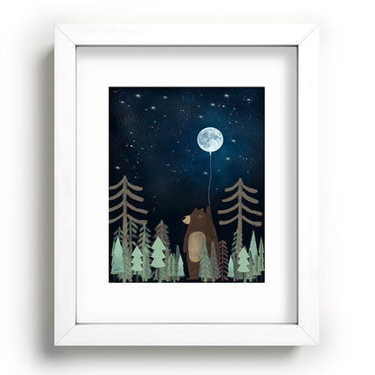 the moon balloon Framed Art Print Gallery Image 104
