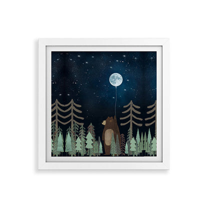 the moon balloon Framed Art Print Gallery Image 82
