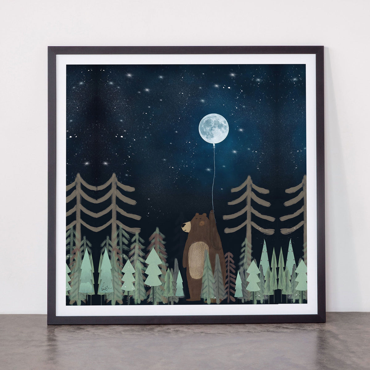 the moon balloon Framed Art Print Gallery Image 55