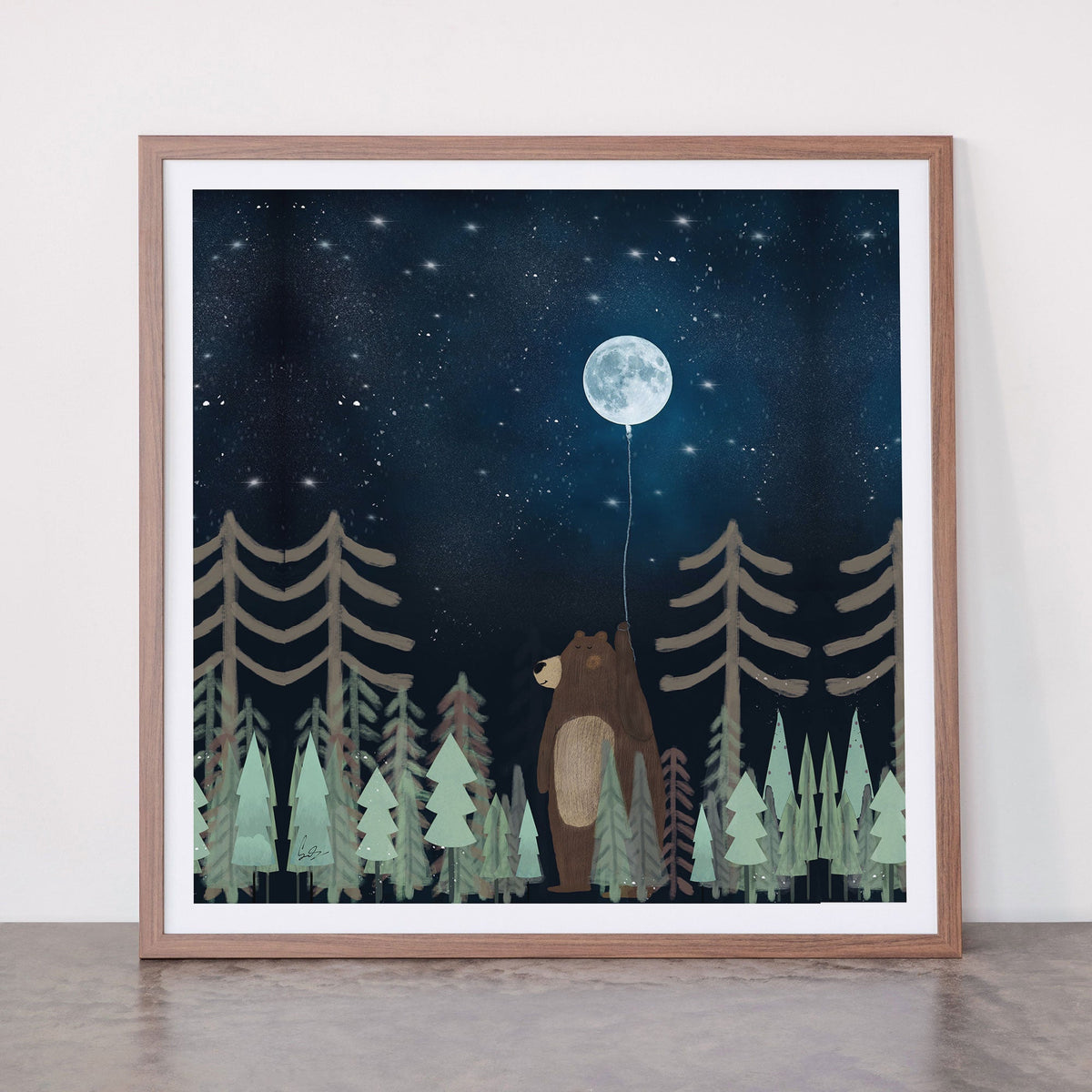 the moon balloon Framed Art Print Gallery Image 66