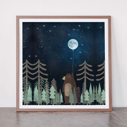 the moon balloon Framed Art Print Gallery Image 66