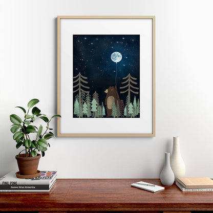 the moon balloon Framed Art Print Gallery Image 29