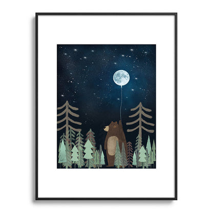 the moon balloon Framed Art Print Gallery Image 116