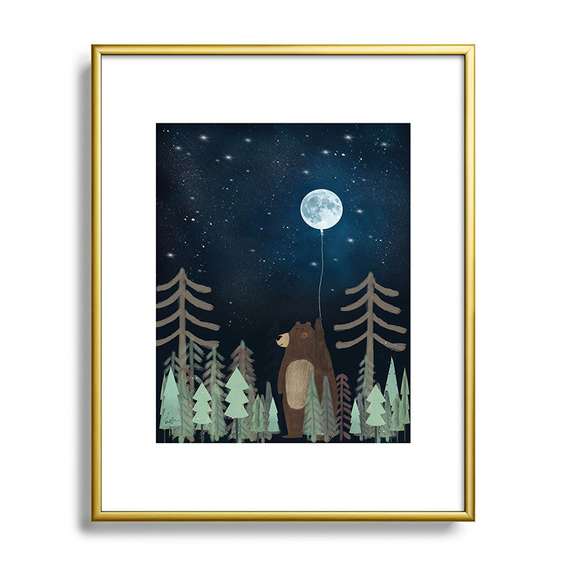 the moon balloon Framed Art Print Gallery Image 120