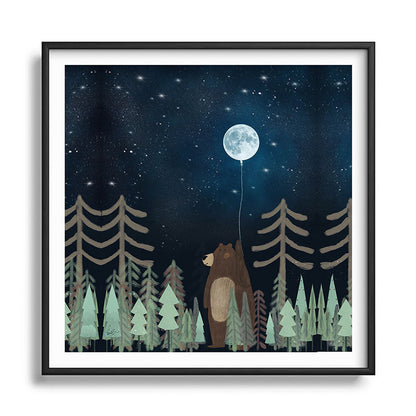 the moon balloon Framed Art Print Gallery Image 122