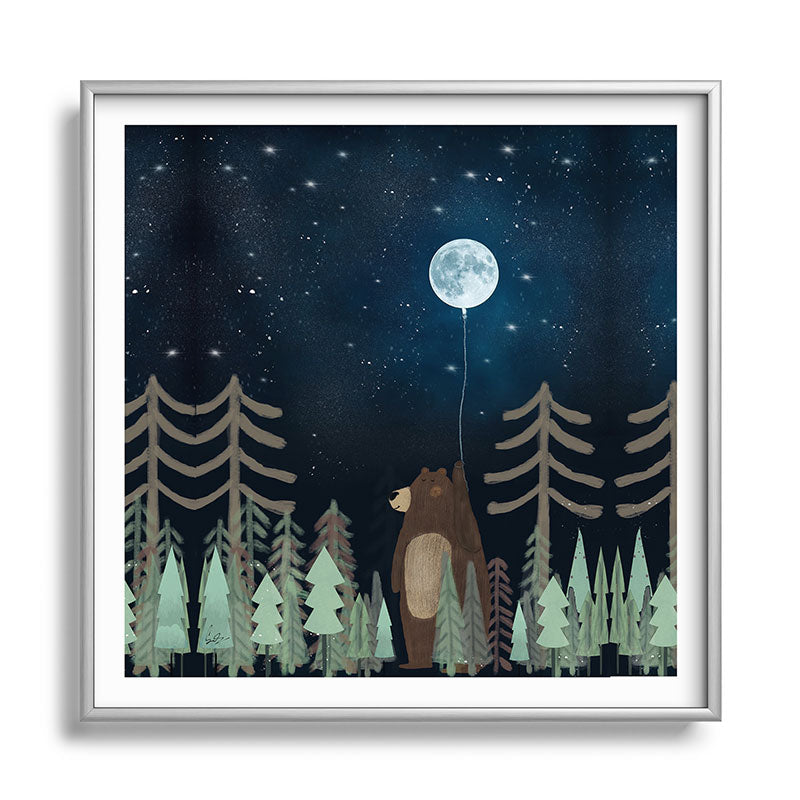 the moon balloon Framed Art Print Gallery Image 140