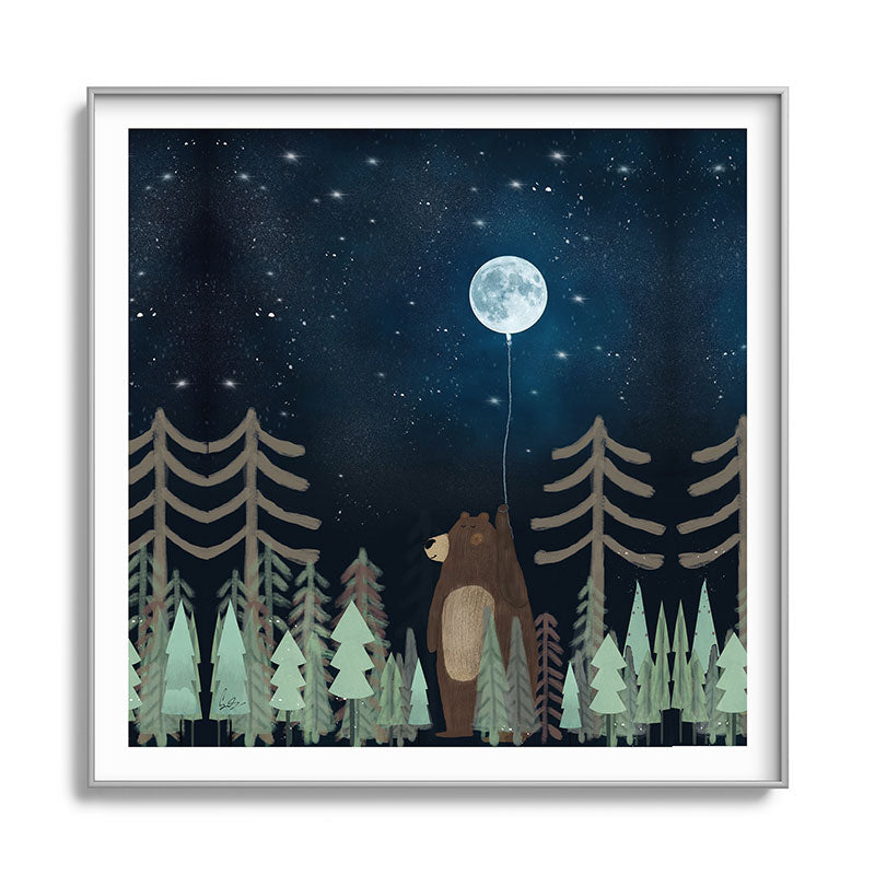the moon balloon Framed Art Print Gallery Image 141