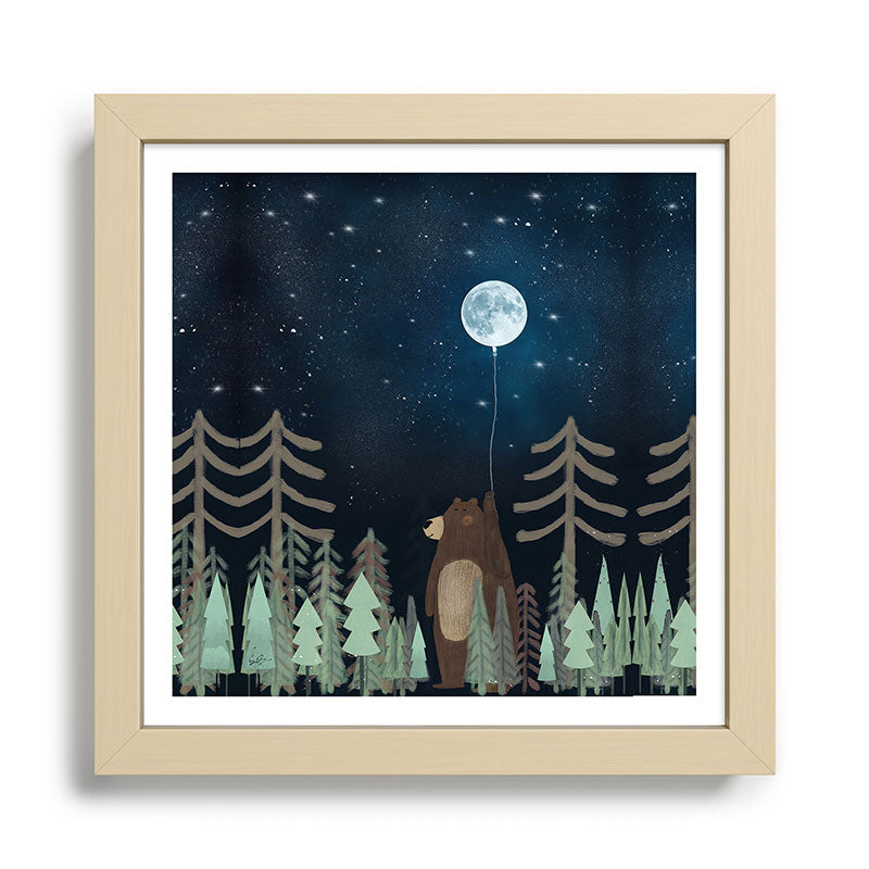 the moon balloon Framed Art Print Gallery Image 24