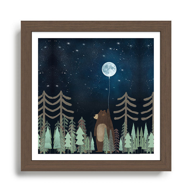 the moon balloon Framed Art Print Gallery Image 13