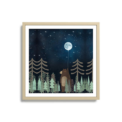 the moon balloon Framed Art Print Gallery Image 27