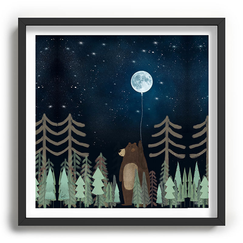 the moon balloon Framed Art Print Gallery Image 93