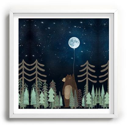 the moon balloon Framed Art Print Gallery Image 118