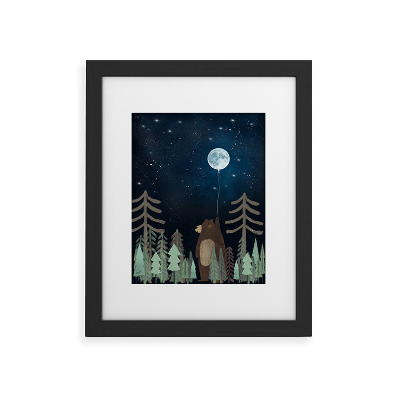 the moon balloon Framed Art Print Gallery Image 45