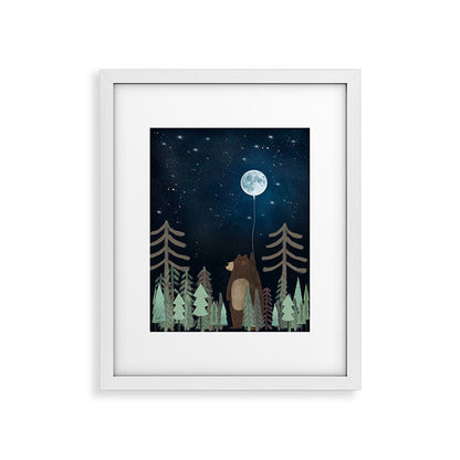 the moon balloon Framed Art Print Gallery Image 30