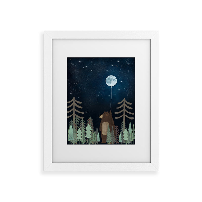 the moon balloon Framed Art Print Gallery Image 74