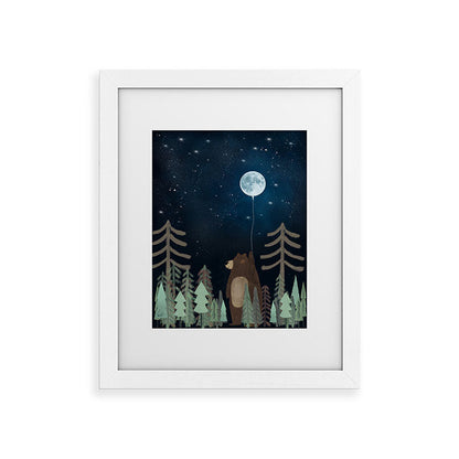 the moon balloon Framed Art Print Gallery Image 69