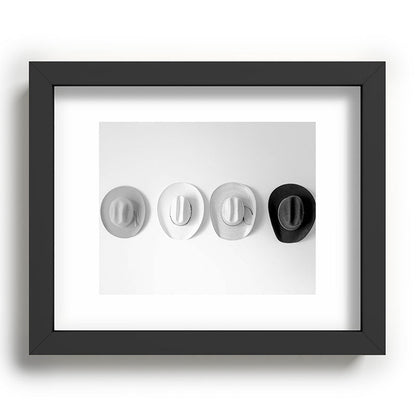 Cowboy Hat Wall - Black and White Framed Art Print Gallery Image 58
