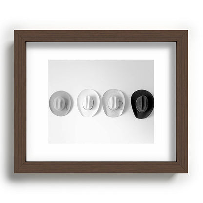 Cowboy Hat Wall - Black and White Framed Art Print Gallery Image 64