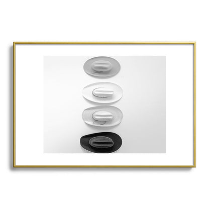 Cowboy Hat Wall - Black and White Framed Art Print Gallery Image 90