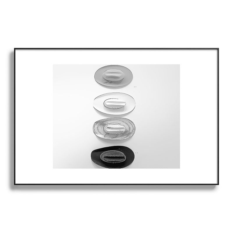 Cowboy Hat Wall - Black and White Framed Art Print Gallery Image 86