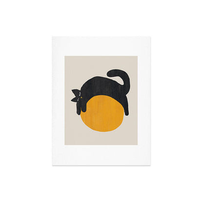 Cat with ball Art Print Gallery Image 8