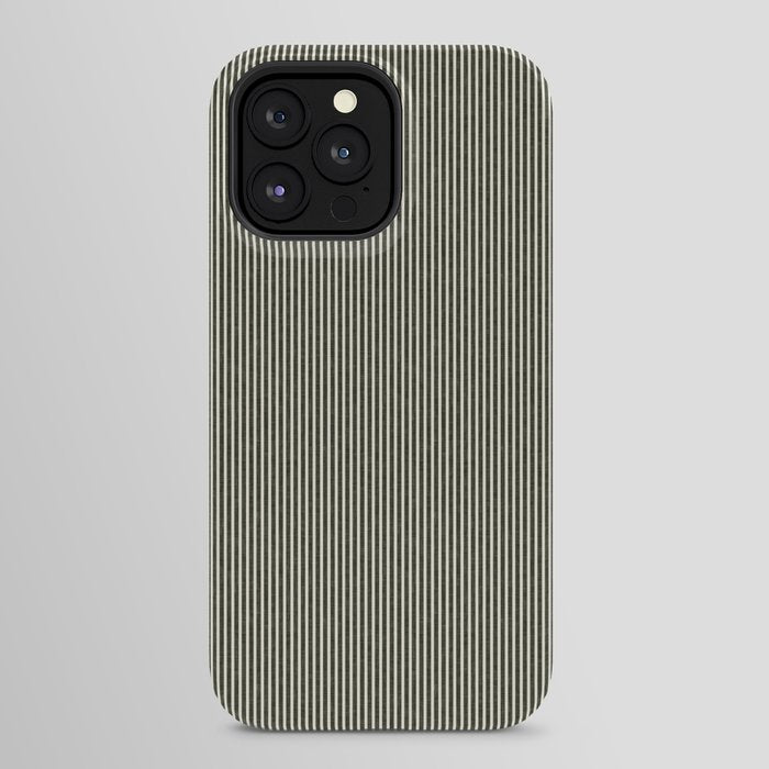 linen textured stripes - olive green iPhone Case Gallery Image 32