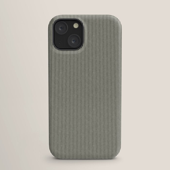linen textured stripes - olive green iPhone Case Gallery Image 17