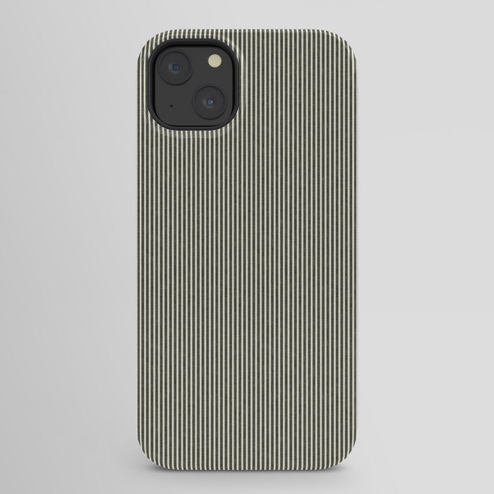 linen textured stripes - olive green iPhone Case Gallery Image 30