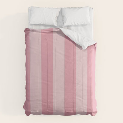 Rich Velvet Pink Rose Wide Cabana Stripes Comforter Gallery Image 6