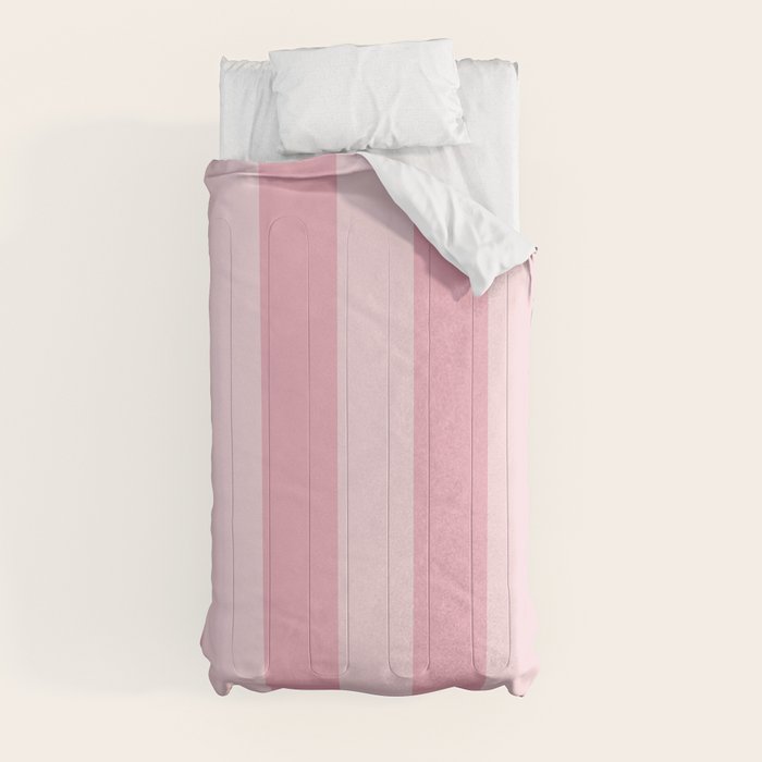 Rich Velvet Pink Rose Wide Cabana Stripes Comforter Gallery Image 4