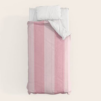 Rich Velvet Pink Rose Wide Cabana Stripes Comforter Gallery Image 5