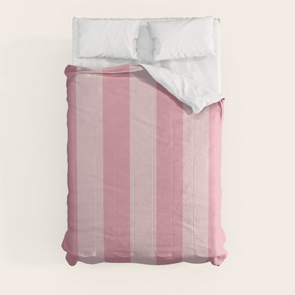 Rich Velvet Pink Rose Wide Cabana Stripes Comforter Gallery Image 8