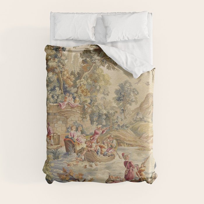 Antique Aubusson Louis XV French Tapestry Duvet Cover Gallery Image 3