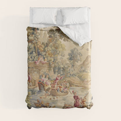 Antique Aubusson Louis XV French Tapestry Duvet Cover Gallery Image 3