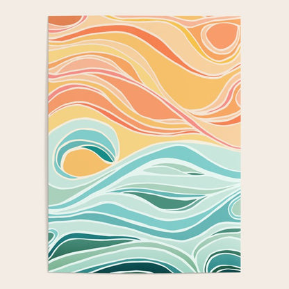 Sea and Sky Abstract Landscape Poster Gallery Image 3