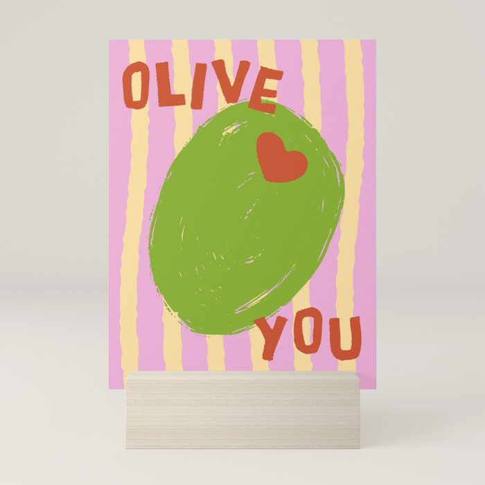 Love You Olive Kitchen Art Mini Art Print Gallery Image 5