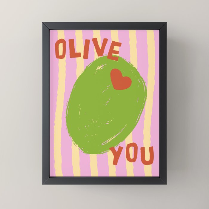 Love You Olive Kitchen Art Mini Art Print Gallery Image 3