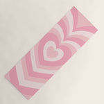 Pink Love Hearts Yoga Mat Gallery Image 1