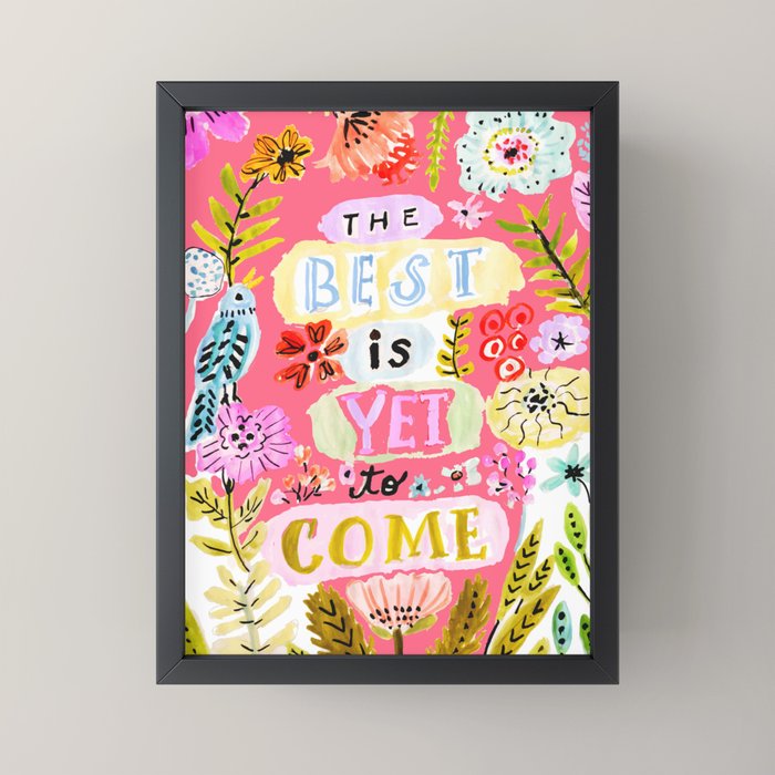 The Best is Yet to Come Pink Mini Art Print Gallery Image 3